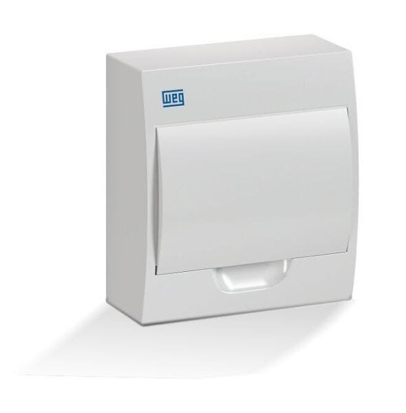 Caixa disjuntor sobrepor pvc 8 disjuntores sem barra de distribuição - weg - 1