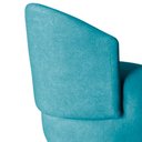 Ver imagem 4 de Poltrona Decorativa Beatriz Orgânica Suede Azul Turquesa