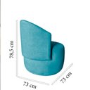 Ver imagem 6 de Poltrona Decorativa Beatriz Orgânica Suede Azul Turquesa