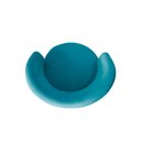 Ver imagem 5 de Poltrona Decorativa Beatriz Orgânica Suede Azul Turquesa