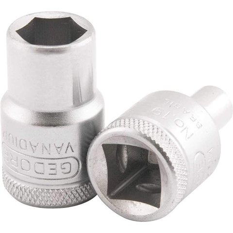 Soquete Sextavado 1-2 x 5-8 Encaixe Manual Aço Cromo Vanádio Gedore