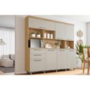 Ver imagem 1 de Kit de Cozinha Compacta Nobreza C- 7 Portas e 2 Gavetas 210cm Carvalho-cinza - Nesher