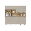 Ver imagem 5 de Kit de Cozinha Compacta Nobreza C- 7 Portas e 2 Gavetas 210cm Carvalho-cinza - Nesher