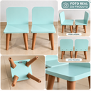 Ver imagem 6 de Mesa Infantil Tampo Lousa com 2 Cadeiras para Desenhar e Brincar:Cadeira Menta