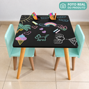 Ver imagem 2 de Mesa Infantil Tampo Lousa com 2 Cadeiras para Desenhar e Brincar:Cadeira Menta