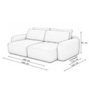 Ver imagem 4 de Sofá Cama Retrátil 4 Lugares 240cm Martina Linho Cru - Nexta Casa