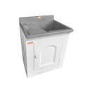 Ver imagem 1 de Gabinete Tanque de Lavanderia 50 Litros Espaço Torneira Branco/Cinza 021