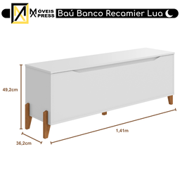Baú Recamier Cama Box Casal Quarto Multifuncional Guarda Volumes Multiuso Montessoriano Brinquedos P - 2
