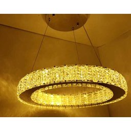 Lustre Cristal Redondo Led 30w - 3 Temperaturas - 4 Lustre Cristal Redondo Led 30w - 3 Temperaturas - 4