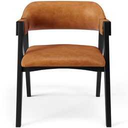 Cadeira para Sala de Jantar Estar Living Estofada Suran L02 Preto Couríssimo Canela - Lyam Decor - 3