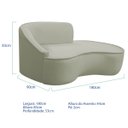 Ver imagem 5 de Kit Divã Recamier Orgânico Marrocos 180cm Lado Direito e 2 Poltronas Amore Bouclé