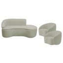 Ver imagem 2 de Kit Divã Recamier Orgânico Marrocos 180cm Lado Direito e 2 Poltronas Amore Bouclé