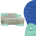 Ver imagem 6 de Kit Divã Recamier Orgânico Marrocos 180cm Lado Direito e 2 Poltronas Amore Bouclé