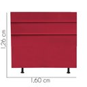 Ver imagem 3 de Cabeceira Estofada Argentina 160cm Queen Size Para Cama Box Quarto Suede Vermelho - Gat Magazine