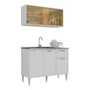 Ver imagem 1 de Armário de Cozinha com Balcão para Pia Siena Multimóveis Mp2216 Branco
