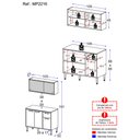 Ver imagem 4 de Armário de Cozinha com Balcão para Pia Siena Multimóveis Mp2216 Branco