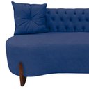 Ver imagem 5 de Sofá 3 Lugares Orgânico Curvo Tókio 180cm Suede Azul Marinho