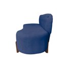 Ver imagem 3 de Sofá 3 Lugares Orgânico Curvo Tókio 180cm Suede Azul Marinho