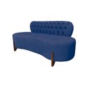 Ver imagem 1 de Sofá 3 Lugares Orgânico Curvo Tókio 180cm Suede Azul Marinho