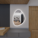 Ver imagem 7 de Espelho Orgânico Decorativo Lapidado com Led 70x50 Cm E02 para Sala, Quarto, Banheiro, 6000k 220v
