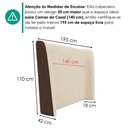 Ver imagem 3 de Cabeceira Casal 140 cm Greta com Frame Linho Tca 210 Corino Tcs 721 Peer