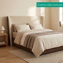 Ver imagem 7 de Cabeceira Casal 140 cm Greta com Frame Linho Tca 210 Corino Tcs 721 Peer