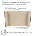 Ver imagem 5 de Cabeceira Casal 140 cm Greta com Frame Linho Tca 210 Corino Tcs 721 Peer