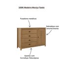 Ver imagem 4 de Cômoda 9149fn Topázio Madeira Maciça 4 Gavetas e 1 Porta Freijó Finestra