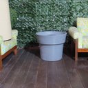 Ver imagem 3 de Kit 2 Vasos Plantas Frutífera hortaliças 45x50 Ibiza Polietileno BGPLASTICOS V945 CINZA CIMENTO 004