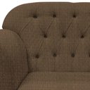 Ver mais imagens de Kit Namoradeira + 2 Poltronas Decorativa Dália Linho Marrom Pés Madeira