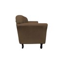 Ver imagem 4 de Kit Namoradeira + 2 Poltronas Decorativa Dália Linho Marrom Pés Madeira