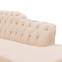 Ver imagem 3 de Recamier Decorativo Divã Styllus Lado Direito Couro Bege