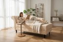 Ver imagem 2 de Recamier Decorativo Divã Styllus Lado Direito Couro Bege