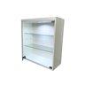 Vitrine Suspensa Expositor Iluminação Prateleira Porta Vidro Branca - 1