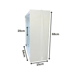 Vitrine Suspensa Expositor Iluminação Prateleira Porta Vidro Branca - 4