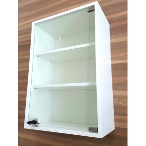 Vitrine Expositor Prateleira Porta Vidro 44x64x25 Cm Branca