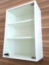Ver imagem 1 de Vitrine Expositor Prateleira Porta Vidro 44x64x25 Cm Branca