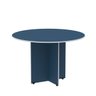 Mesa Reuniao Maxxi 110x74 Redonda Azul e Cinza - Pandin - 1