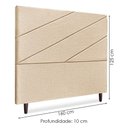 Ver imagem 3 de Cabeceira Queen 160 Cm com Frame Cristal Linho Bege Artte