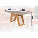 Ver imagem 6 de Conjunto: Mesa Sala Jantar Carol Tampo Madeirado C/ Vidro 180x90cm e 6 Cadeiras Fernanda Madeirado/