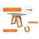 Ver imagem 3 de Conjunto: Mesa Sala Jantar Carol Tampo Madeirado C/ Vidro 180x90cm e 6 Cadeiras Fernanda Madeirado/