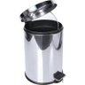 Kit Lixeira Inox Banheiro Cozinha Pedal E Balde 5 Lts + Esco - 5
