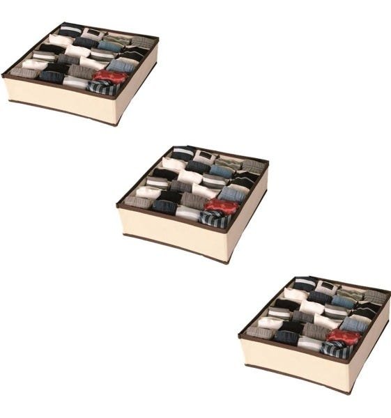 Kit 3 Organizador Porta Roupa íntima | MadeiraMadeira