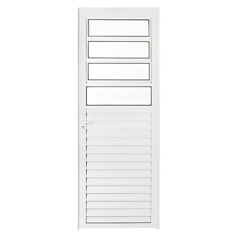 Porta de Alumínio Branco de Cozinha Basculante Cmc Modular - Lado Direito - 2.10 (a) X 0.90 (l)