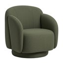 Ver imagem 1 de Poltrona Decorativa Avany Base Giratória Linho Verde - Nexta Casa