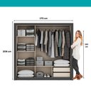 Ver imagem 6 de Guarda-Roupa Casal 3 Portas Doha 2 Gavetas Carraro Ripado
