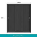 Ver imagem 5 de Guarda-Roupa Casal 3 Portas Doha 2 Gavetas Carraro Ripado