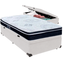 Ver imagem 1 de Cama Box Baú e Colchão Orthosono D33 com Pillow Top Solteiro Anjos: Branco