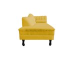 Ver imagem 5 de Recamier Decorativo Divã Amsterdã 187cm Lado Esquerdo Couro Amarelo