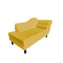 Ver imagem 4 de Recamier Decorativo Divã Amsterdã 187cm Lado Esquerdo Couro Amarelo